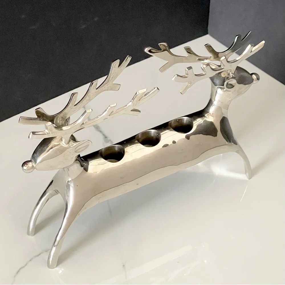 Silver Reindeer Candle Holder by Pottery Barn